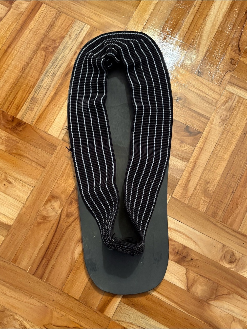 Black Striped Men's Curling Slider